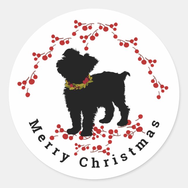 Rond Scrufft Berry Joyeux Sticker de Noël (Devant)