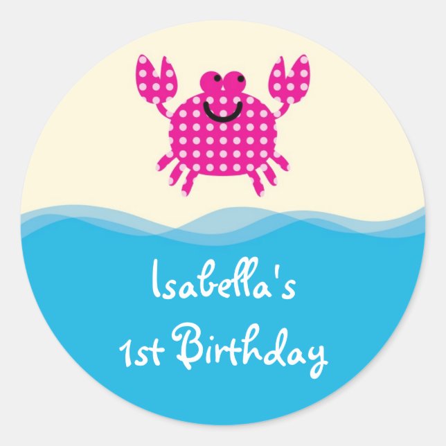 Rond Sea Creatures Girl Favoriser Sticker (Devant)