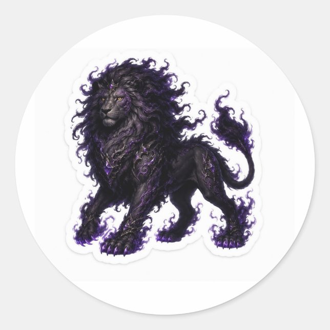 Rond Shadow Lion Sticker (Devant)