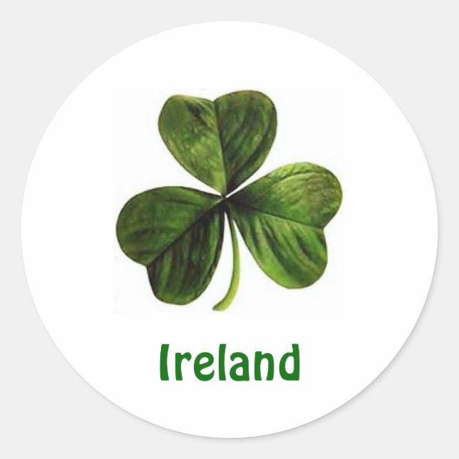 Rond Shamrock d'Irlande - Sticker (Devant)