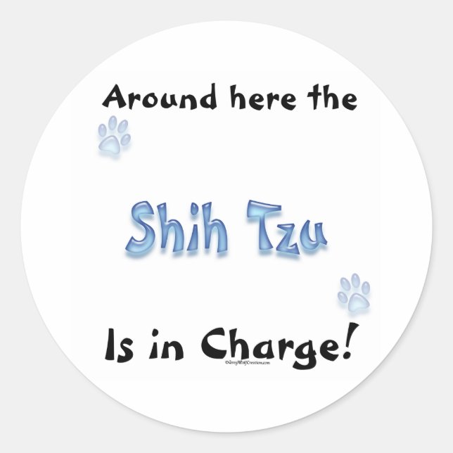 Rond Shih Tzu Charge - Sticker (Devant)