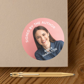 Rond Signé par l'auteur Livre Signing Sticker Photo