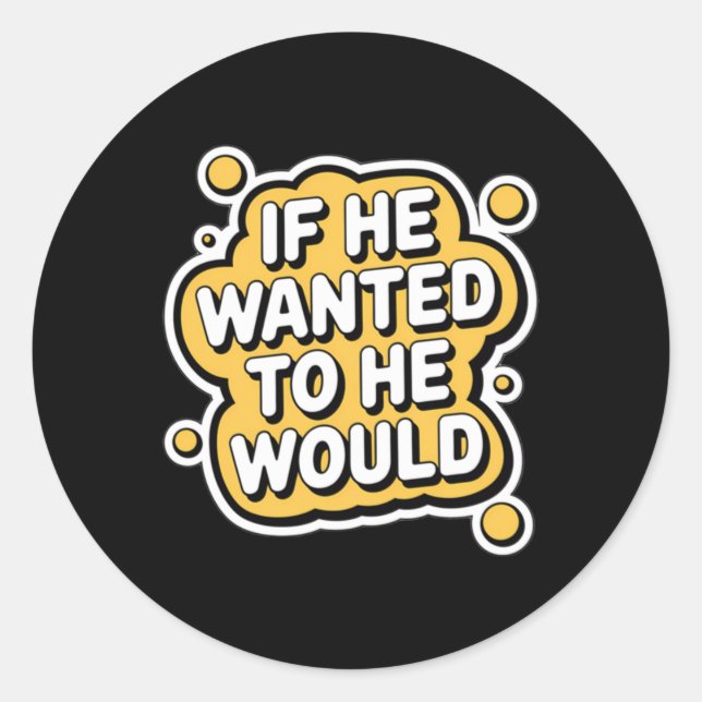 Rond S'Il Recherché À Lui, Sy Bold Sticker Pour Con (Devant)