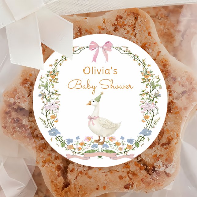 Rond Silly Goose sur le Sticker de Baby shower libre (Créateur téléchargé)