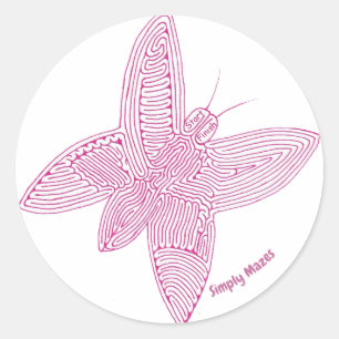 Rond Simplement Mazes Sticker Maze Papier