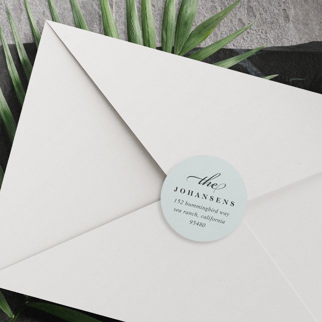 Rond Simplicité - Sticker d'adresse de retour | Sage (Créateur téléchargé)