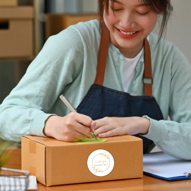 Rond Small Business Thank You Sticker (Créateur téléchargé)