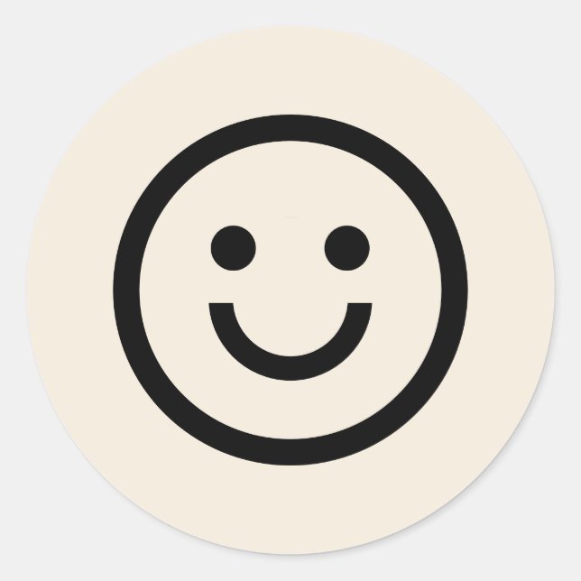 Rond Smile :) Sticker Simple Smile Face Minimal (Devant)