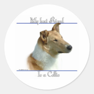 Rond Smooth Collie Best Friend 2 - Sticker