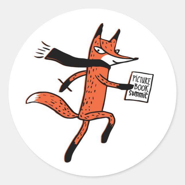 Rond Sommet du livre photo - Dash Fox Sticker (Devant)
