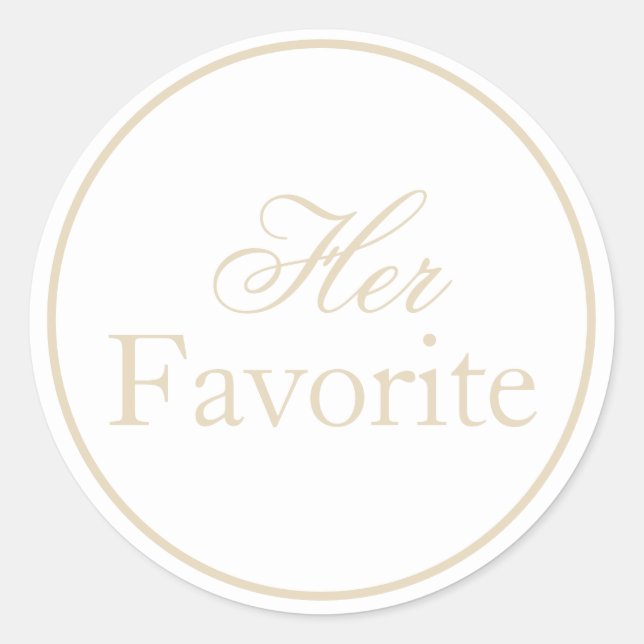 Rond Son Sticker Mariage favori Beige Ivory Khaki (Devant)