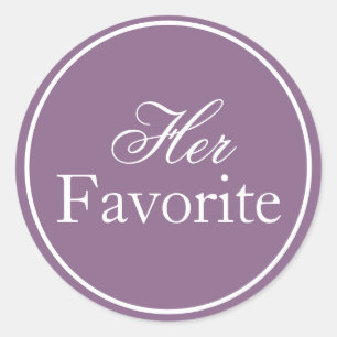 Rond Son Sticker Mariage favori Lilac Lavender Purple