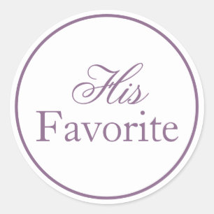Rond Son Sticker Mariage favori Lilac Lavender Purple