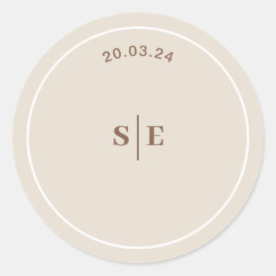 Rond SOPHIA Modern Desert Boho Wedding Envelope Sticker