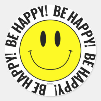 Rond Soyez Heureux ! Sticker Smilie