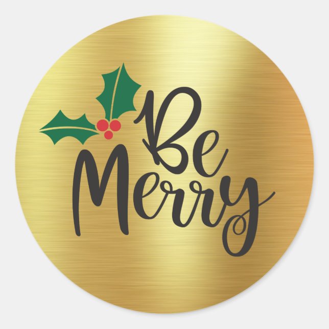 Rond Soyez Joyeux | Sticker Gold Foil (Devant)