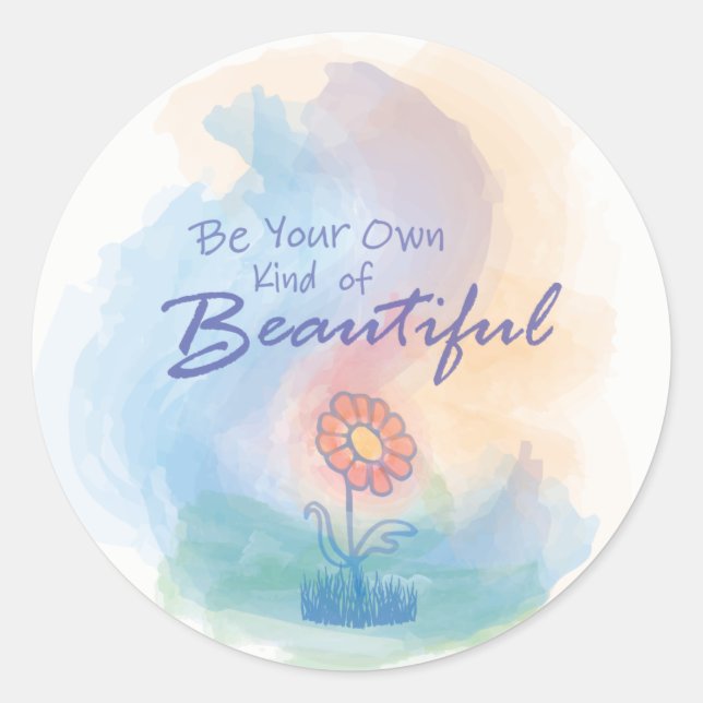 Rond Soyez votre propre espèce de beauté - Sticker (Devant)