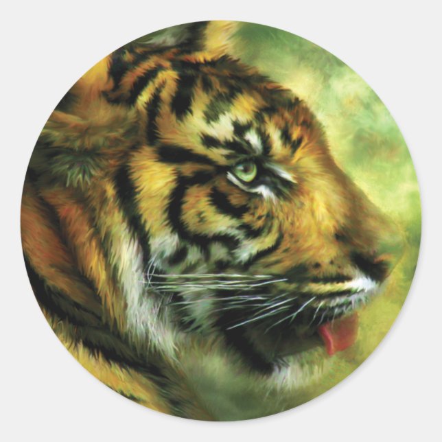 Rond Spirit Of The Tiger Art Sticker (Devant)
