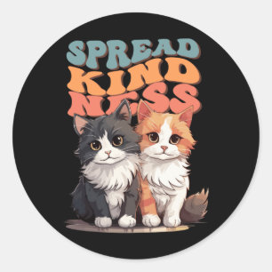 Rond Spread Kindness - Adorable Chat Duo Design Sticker