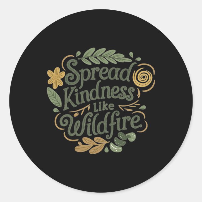 Rond Spread Kindness - Sticker Positif Affirmation (Devant)