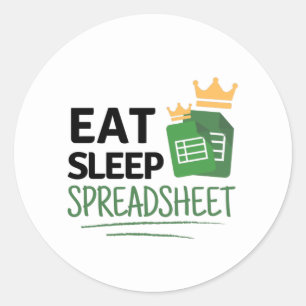 Rond Spreadsheet Classic Round Sticker