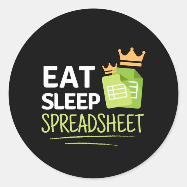 Rond Spreadsheet Classic Round Sticker (Devant)