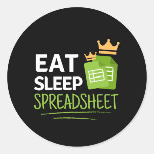 Rond Spreadsheet Classic Round Sticker