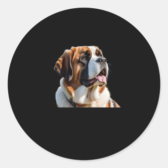 Rond St Bernard Preuve De Cette Taille S Sticker (Devant)