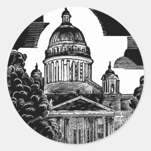 Rond ST PETERSBURG - Sticker de la cathédrale St Isaac