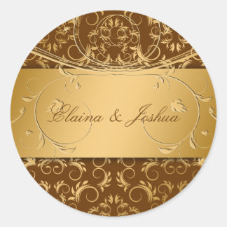 Rond Sticker 311-Golden diVine Chocolat Brown
