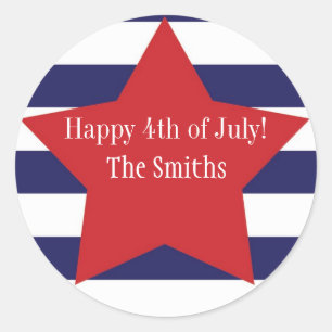 Rond Sticker 4 juillet