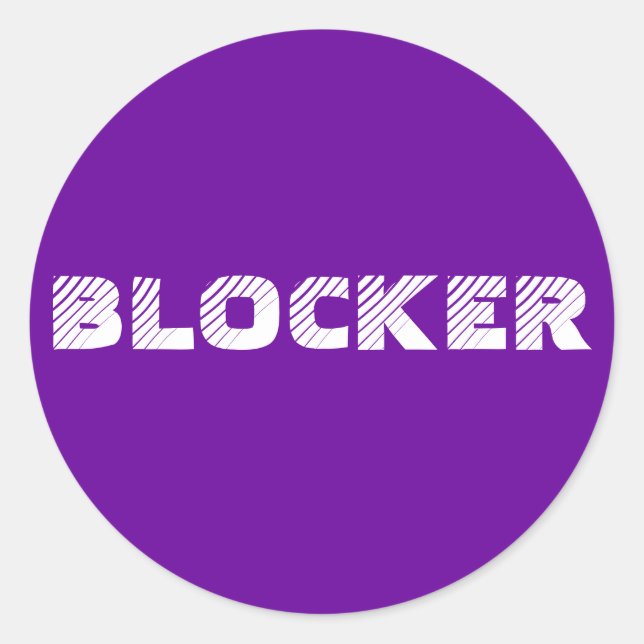 Rond Sticker 6- ou 20-Pack : Blocker (Devant)
