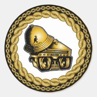 Rond Sticker "80's Baby-Johnny 5".