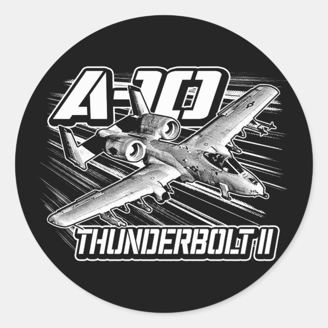 Rond Sticker A-10 Thunderbolt II Classic Round Sticker (Devant)
