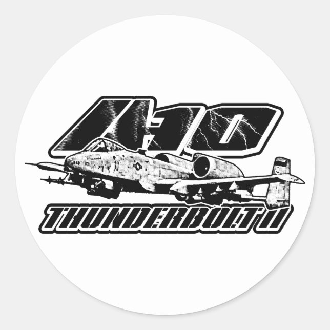 Rond Sticker A-10 Thunderbolt II Classic Round Sticker (Devant)