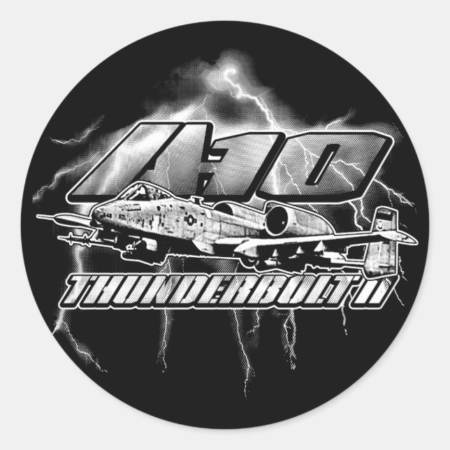 Rond Sticker A-10 Thunderbolt II Classic Round Sticker (Devant)
