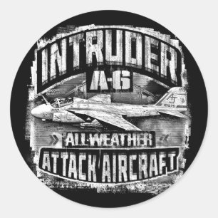 Rond Sticker A-6 Intruder Classic Round