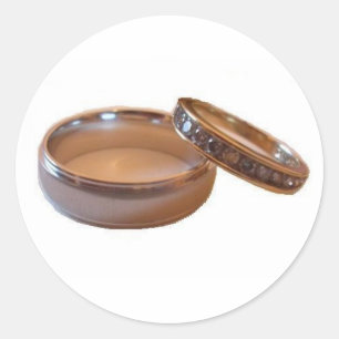 Rond Sticker à anneaux mariage