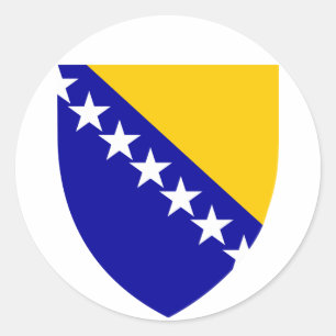Rond Sticker à armoiries de Bosnie-Herzégovine