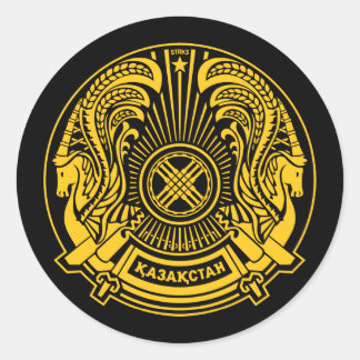 Rond Sticker à armoiries du Kazakhstan