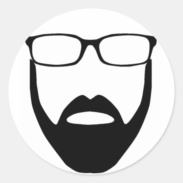 Rond Sticker à barbe désincarné (Devant)