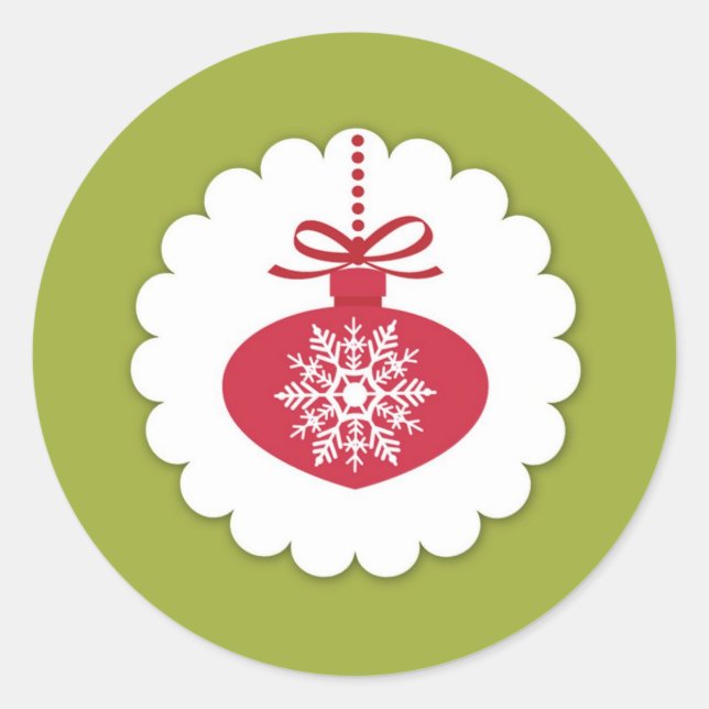 Rond Sticker à bille de Noël (Devant)