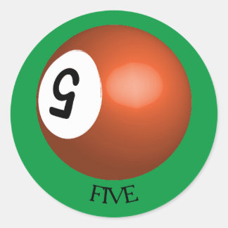 Rond Sticker à bille numéro 5
