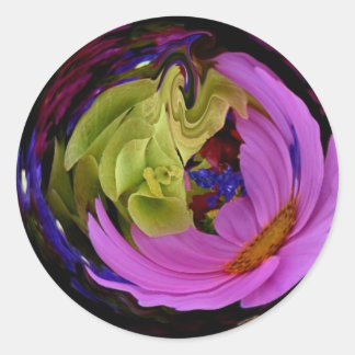 Rond Sticker à billes de regard/Fleurs de l'esprit