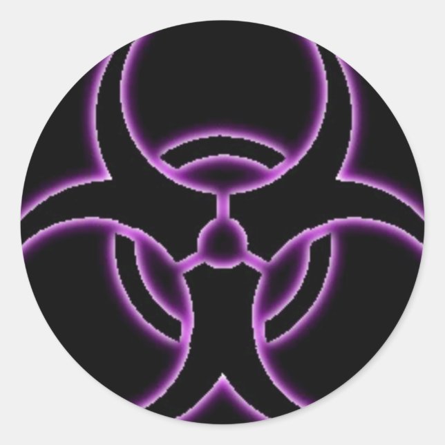 Rond Sticker à biosque à brumes violettes (Devant)