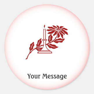 Rond Sticker à bordure rouge pour les vacances à faible