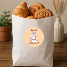 Sticker À Boulangerie Minimaliste Cuit Avec Gentil