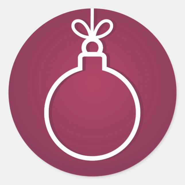 Rond Sticker à boule de Noël. Placez le texte. (Devant)