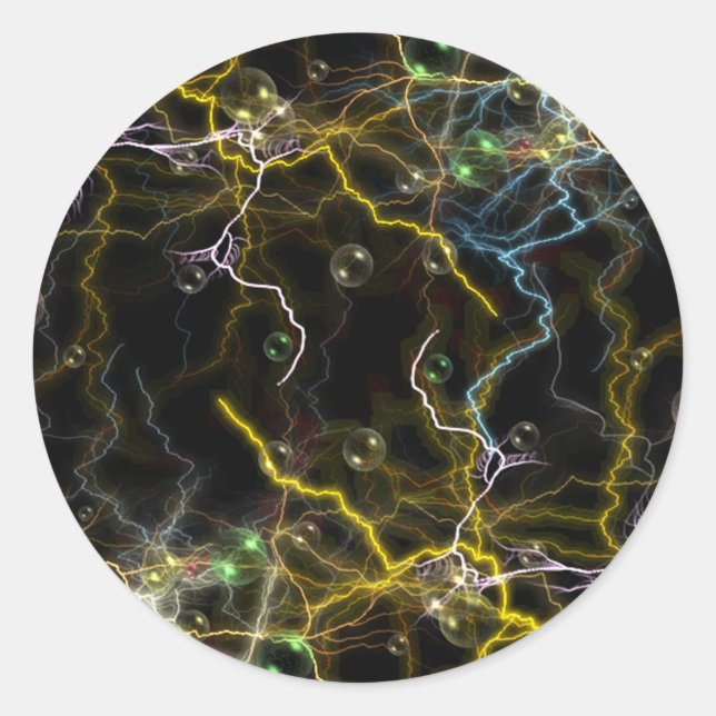 Rond Sticker à bulle de foudre (Devant)