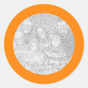 Rond Sticker à cadre orange
